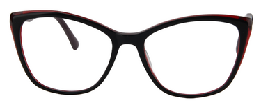 Women Access Eyeglasses : Carole - Black Red - SpecSMART Eye Clinic (Front View)
